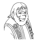 A coloring page of planet of the apes